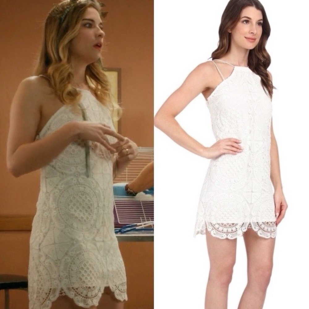Alexis Rose Crochet Halter Dress